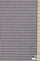 Light Blue, Red & Gold Plaid Cotton Woven Shirting Fabric - Boho Fabrics - Shirting, Woven