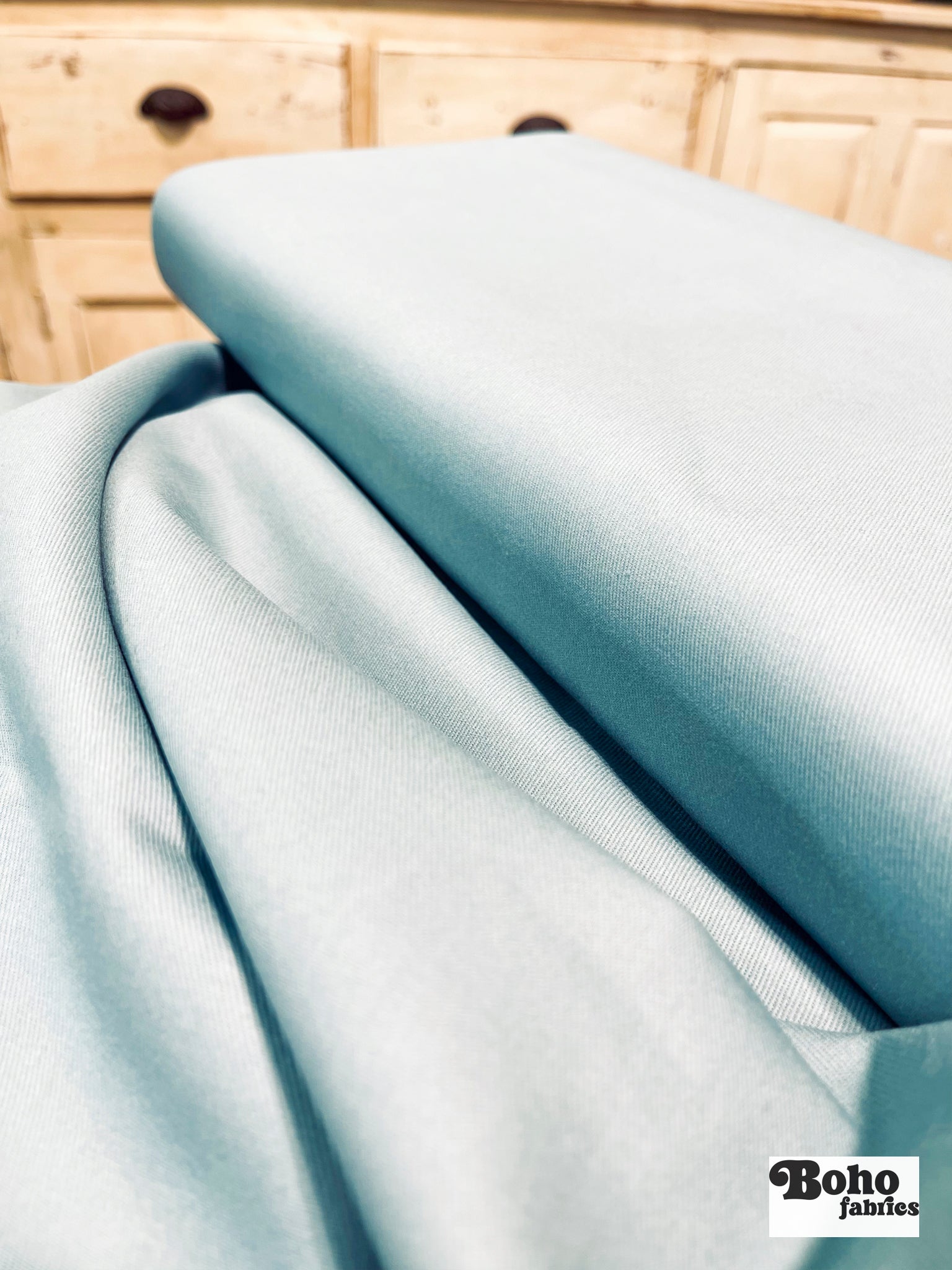 Light Blue, Twill Woven Fabric - Boho Fabrics - Twill, Woven