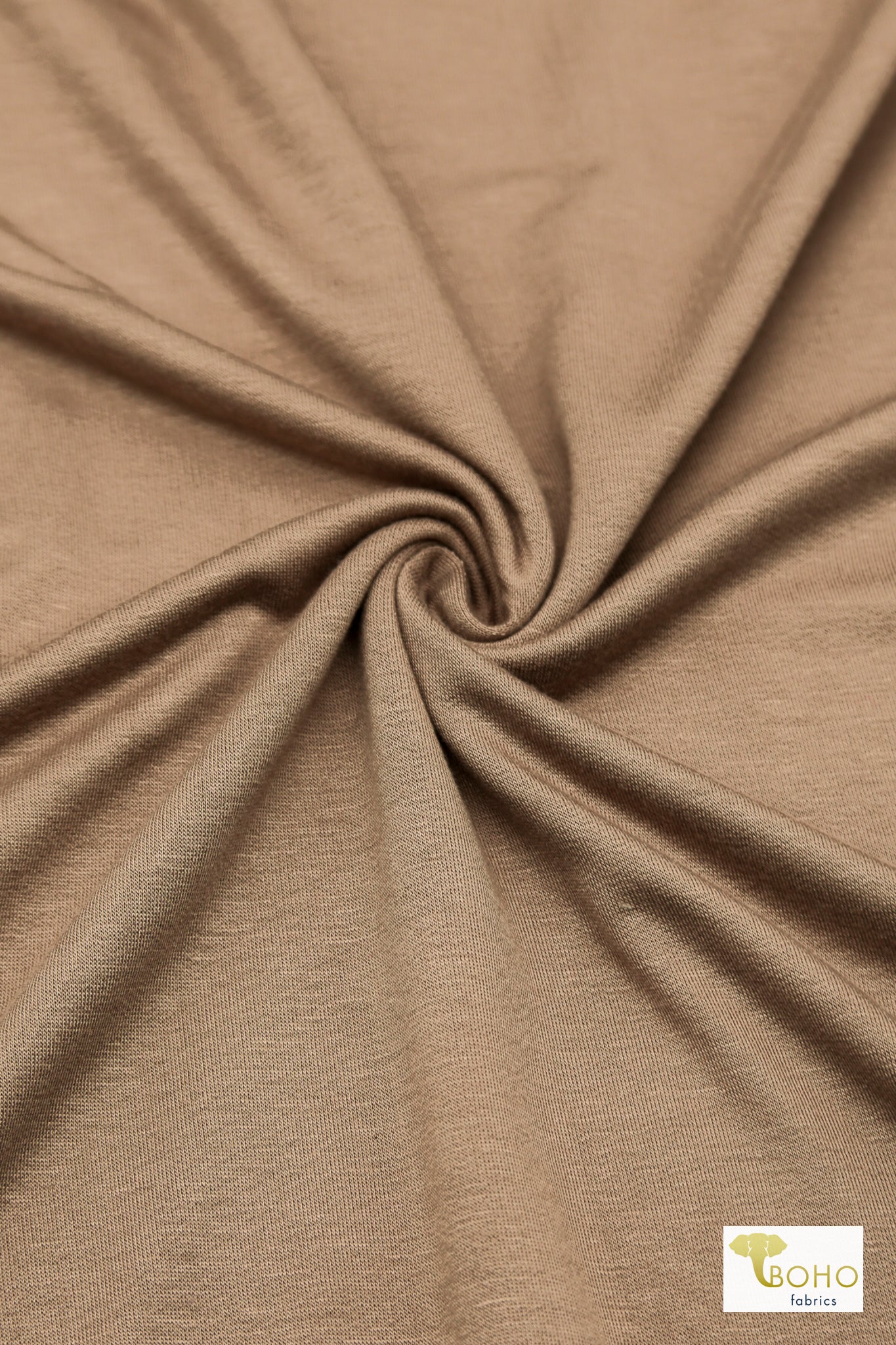 Light Brown, French Terry Solid Knit Fabric - Boho Fabrics - French Terry Solid Knit