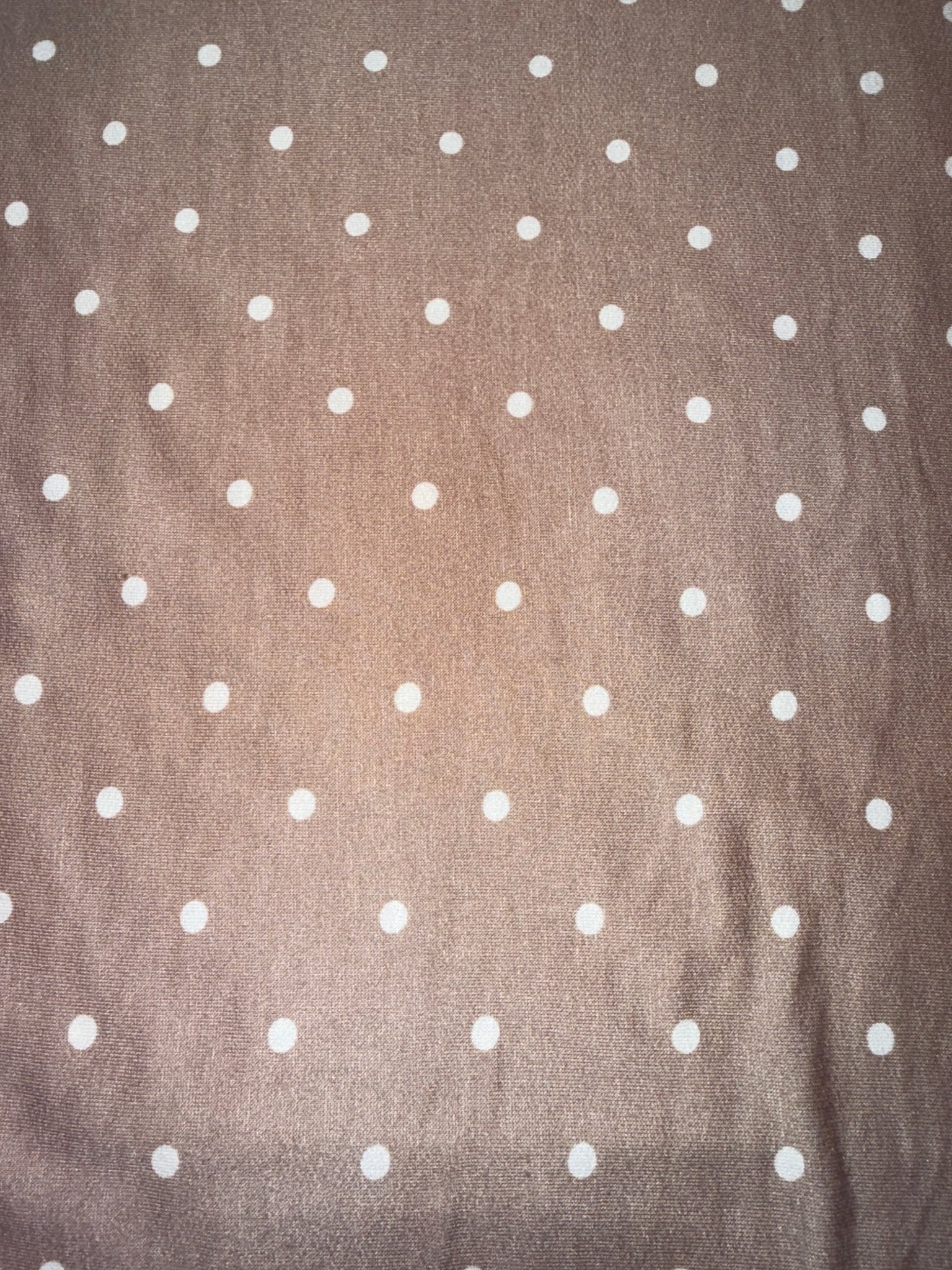 Light Brown Polka Dots, French Terry Knit Fabric - Boho Fabrics - French Terry Prints, Knit Fabric