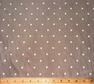 Light Brown Polka Dots, French Terry Knit Fabric - Boho Fabrics - French Terry Prints, Knit Fabric