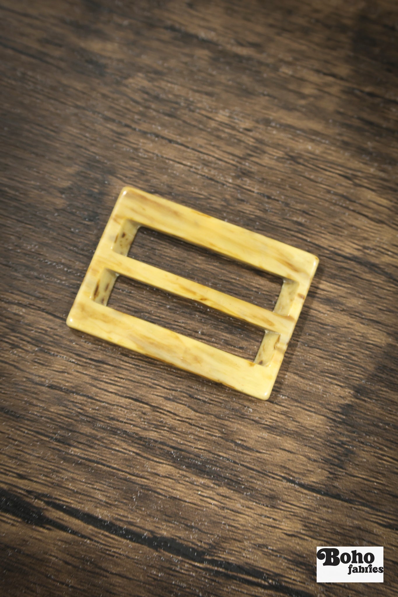 Light Brown – Vintage Plastic Slide Buckle | Set of 2 - Boho Fabrics - Buckles & Slides