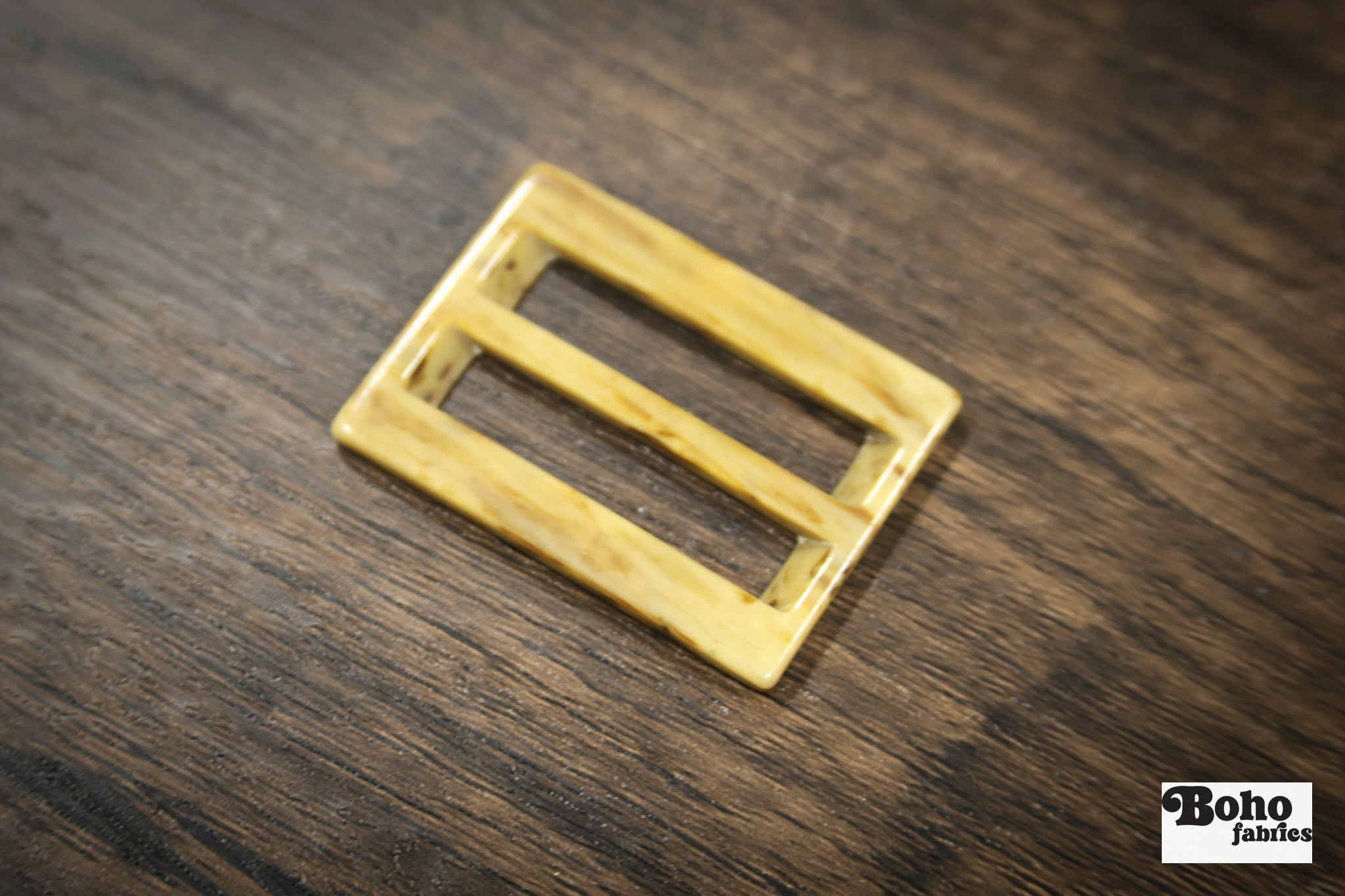 Light Brown – Vintage Plastic Slide Buckle | Set of 2 - Boho Fabrics - Buckles & Slides