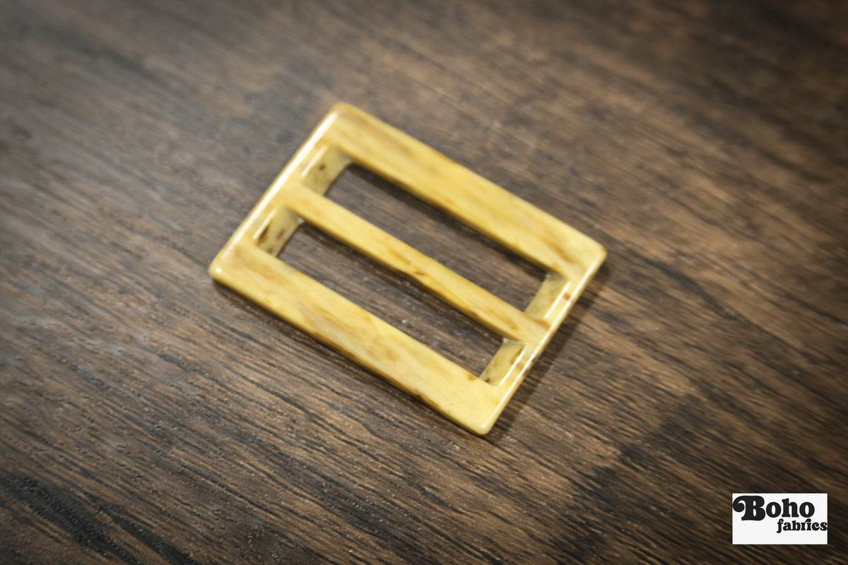 Light Brown – Vintage Plastic Slide Buckle | Set of 2 - Boho Fabrics - Buckles & Slides