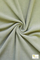 Light Fern Green, 3x3 Rib Knit Fabric - Boho Fabrics