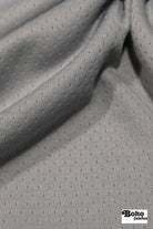 Light Gray, Flat Back Dimple, Athletic Mesh Fabric - Boho Fabrics - Athletic Knit Fabric