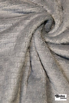 Light Gray, Textured “Brick” High Loft Fleece Fabric by Polartec - Boho Fabrics - Performance Fabrics