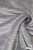 Light Gray, Textured “Brick” High Loft Fleece Fabric by Polartec - Boho Fabrics - Performance Fabrics