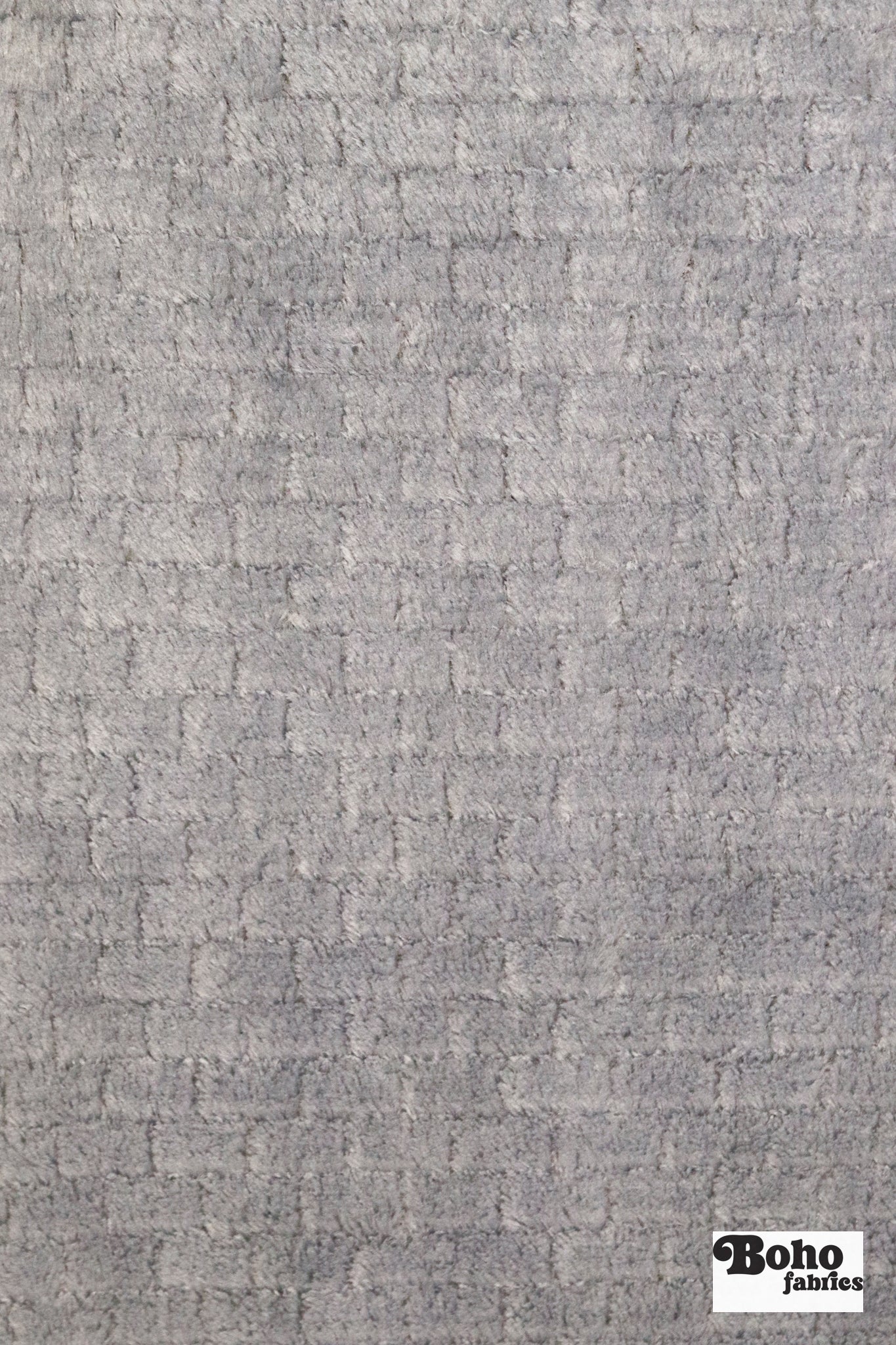 Light Gray, Textured “Brick” High Loft Fleece Fabric by Polartec - Boho Fabrics - Performance Fabrics
