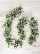 Light Greenery Garland - Lambs Ear and Eucalyptus - Boho Fabrics - 