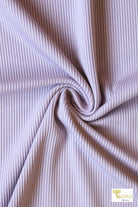 Light Lavender Purple, Rib Knit Fabric - Boho Fabrics