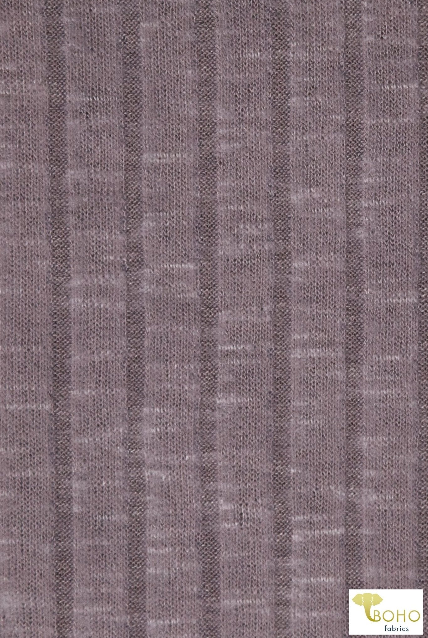 Light Lilac 9x4 Brushed Rib Knit Fabric. BRIB-201-PURP - Boho Fabrics
