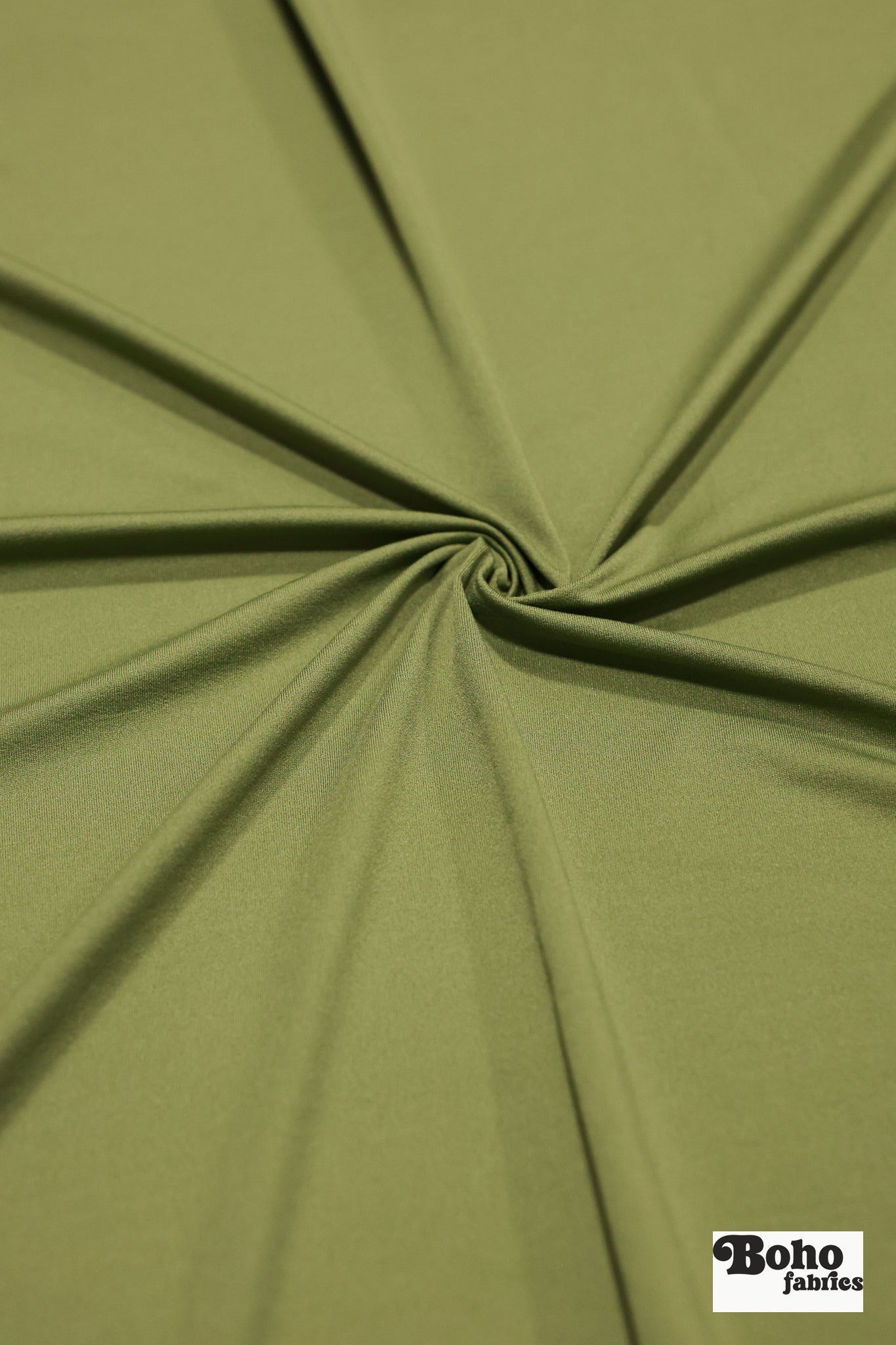 Light Olive Green, Nylon Stretch Lining Knit Fabric - Boho Fabrics - Lining