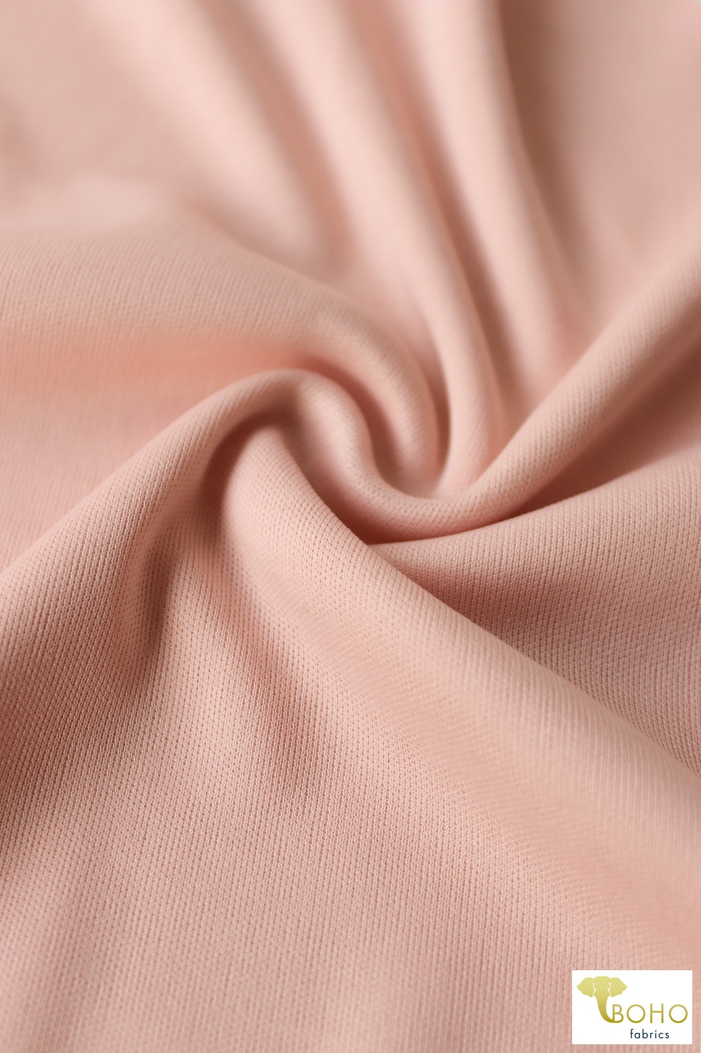 Light Peach Interlock Knit - Boho Fabrics