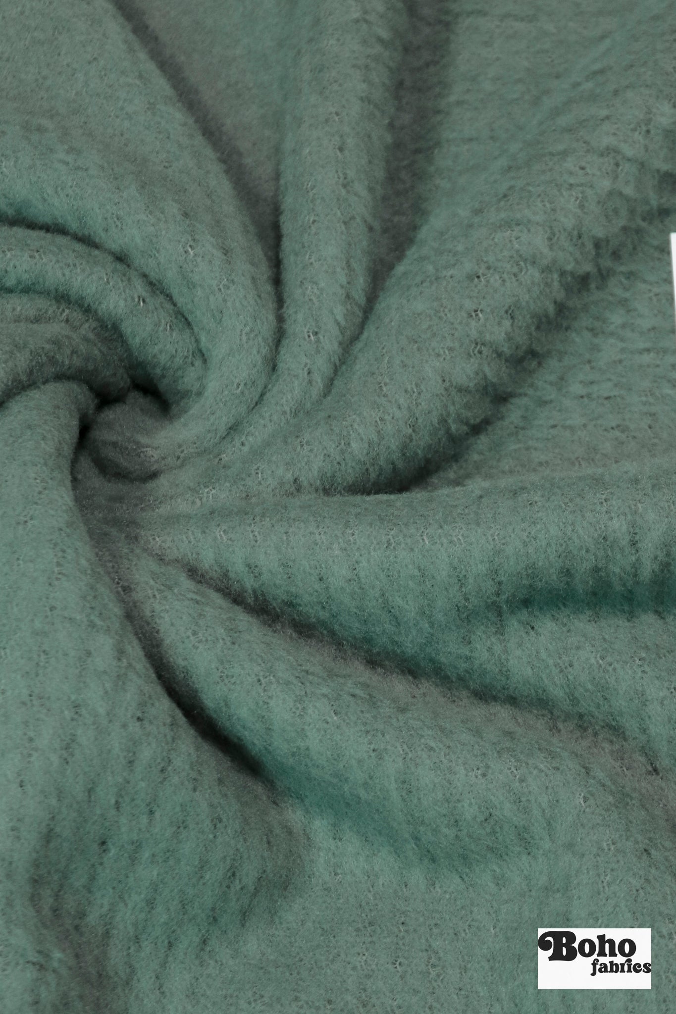 Light Teal, High Loft Grid Fleece Fabric by Polartec, featuring Recycled Polyester. *2nds* - Boho Fabrics - Performance Fabrics