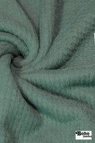 Light Teal, High Loft Grid Fleece Fabric by Polartec, featuring Recycled Polyester. *2nds* - Boho Fabrics - Performance Fabrics