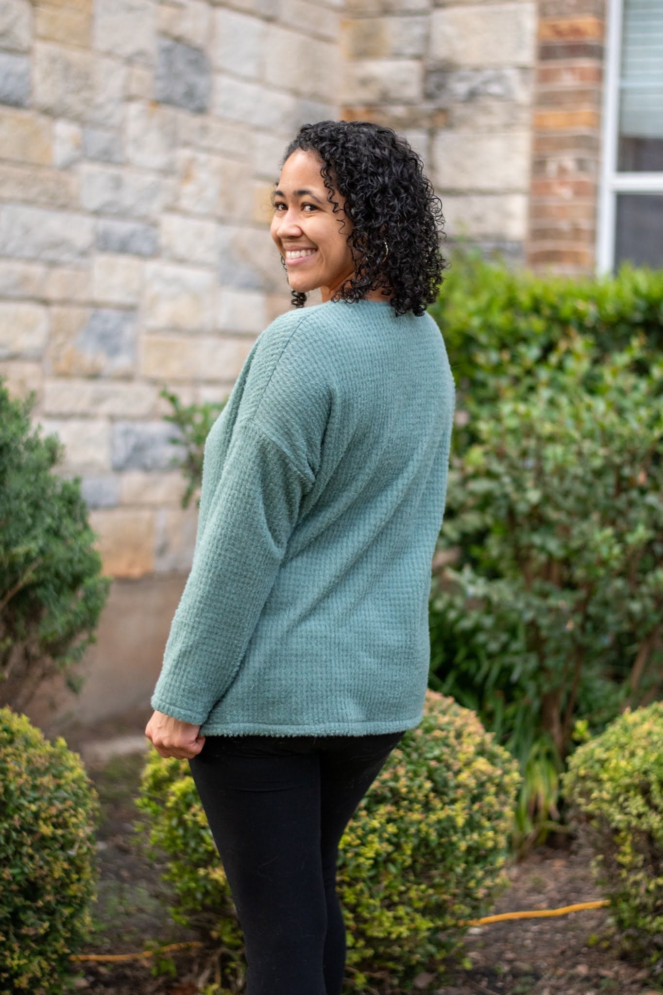 Light Teal, High Loft Grid Fleece Fabric by Polartec, featuring Recycled Polyester. *2nds* - Boho Fabrics - Performance Fabrics