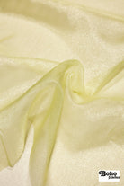 Light Yellow, Organza Shimmer, 44" Woven Fabric - Boho Fabrics - Organza, Woven Fabric