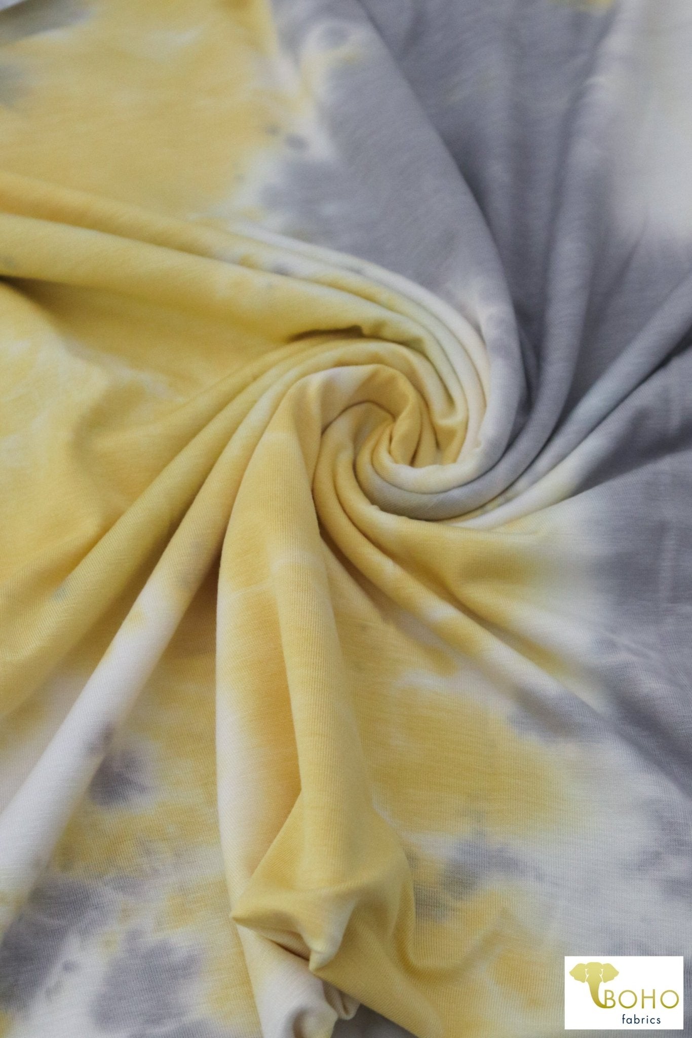 Lightening Storm Tie Dye, Rayon Spandex Knit Print. RJP-314 - Boho Fabrics