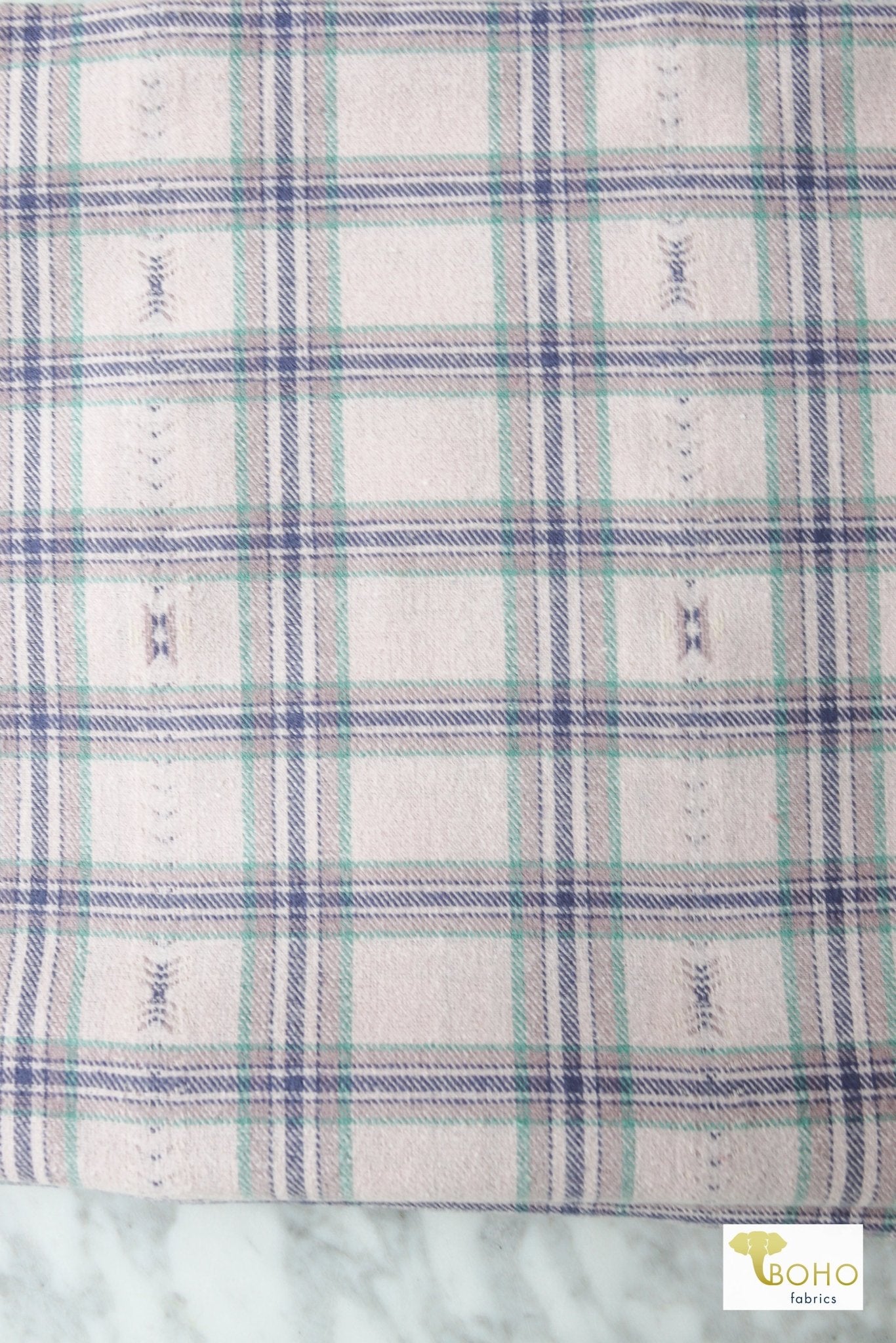 Lilac Quartz Desert Dobby, Woven Cotton Flannel - Boho Fabrics