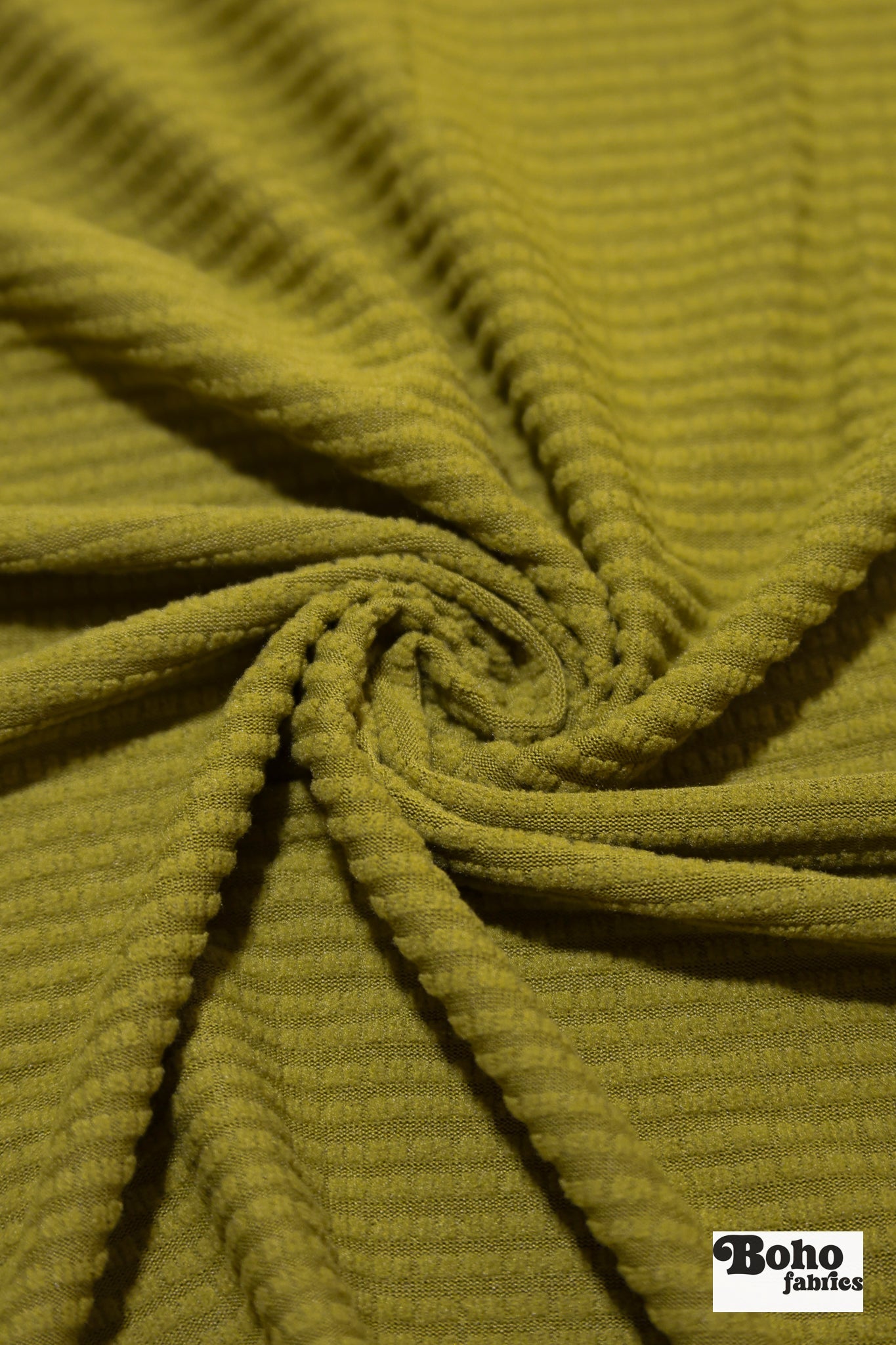 Lime Chartreuse, Power Grid Fleece by Polartec. Performance Knit Fabric - Boho Fabrics - Performance Fabrics