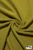 Lime Chartreuse, Power Grid Fleece by Polartec. Performance Knit Fabric - Boho Fabrics - Performance Fabrics