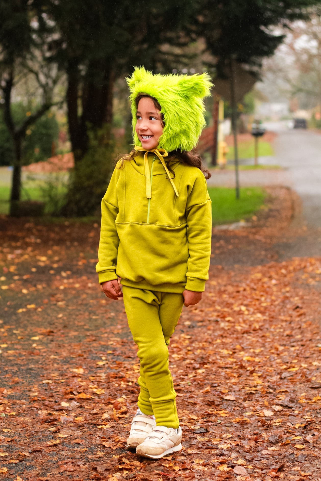 Lime Chartreuse, Power Stretch Pro Fleece - Backed Performance Fabric. 2nds - Boho Fabrics - Performance Fabrics