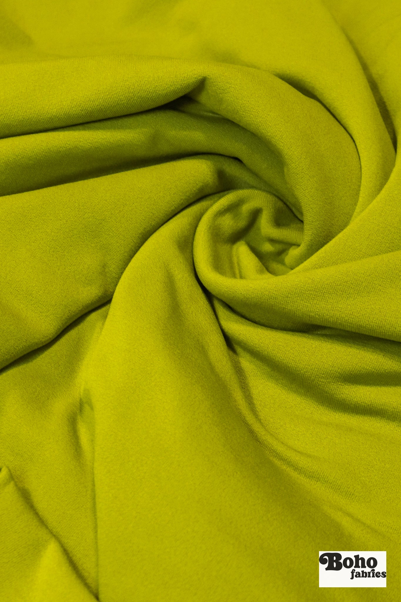 Lime Chartreuse, Power Stretch Pro Fleece - Backed Performance Fabric. 2nds - Boho Fabrics - Performance Fabrics