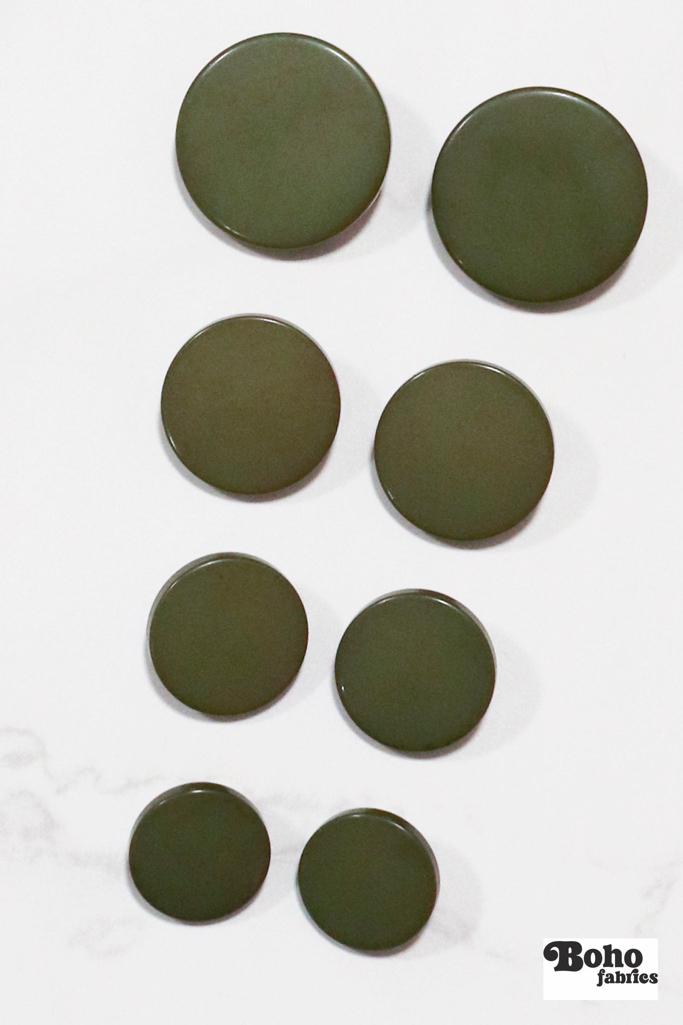 Lime Green, Mod Gambit, Shank Button. Available in 15mm, 18mm, 20mm, 25mm - Boho Fabrics - Buttons & Snaps