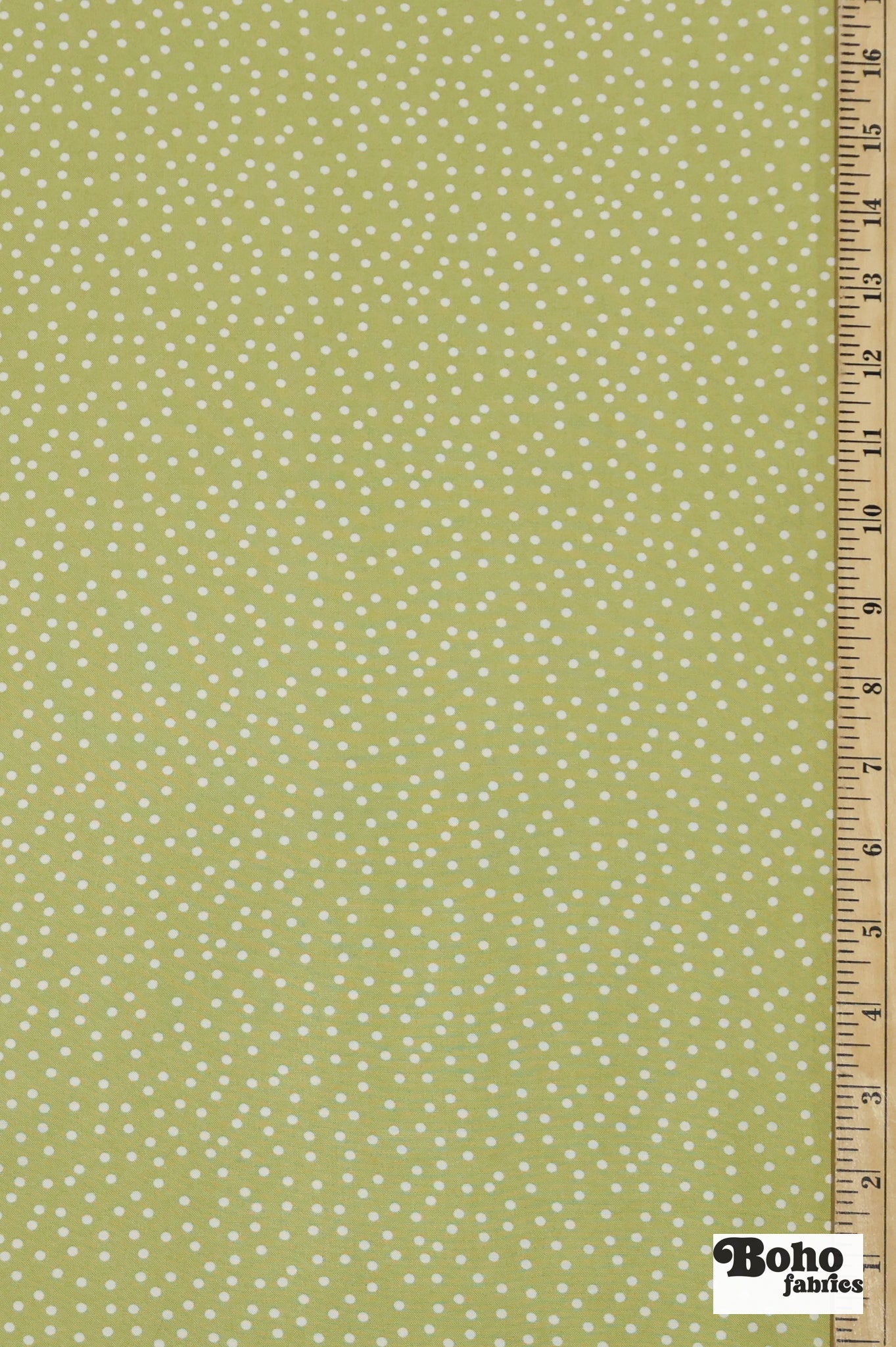 Lime Green with White Polka Dots Rayon Challis Woven Fabric - Boho Fabrics - Challis, Woven