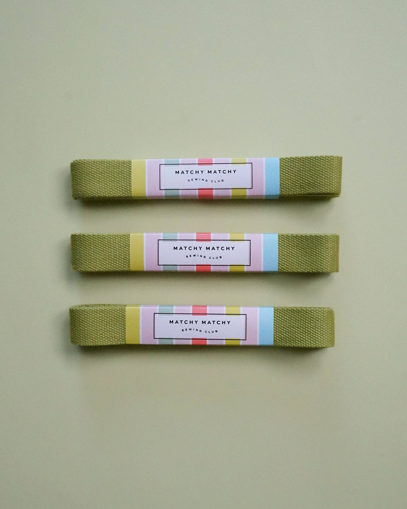 Lime Webbing - Boho Fabrics - Bag Making Supplies