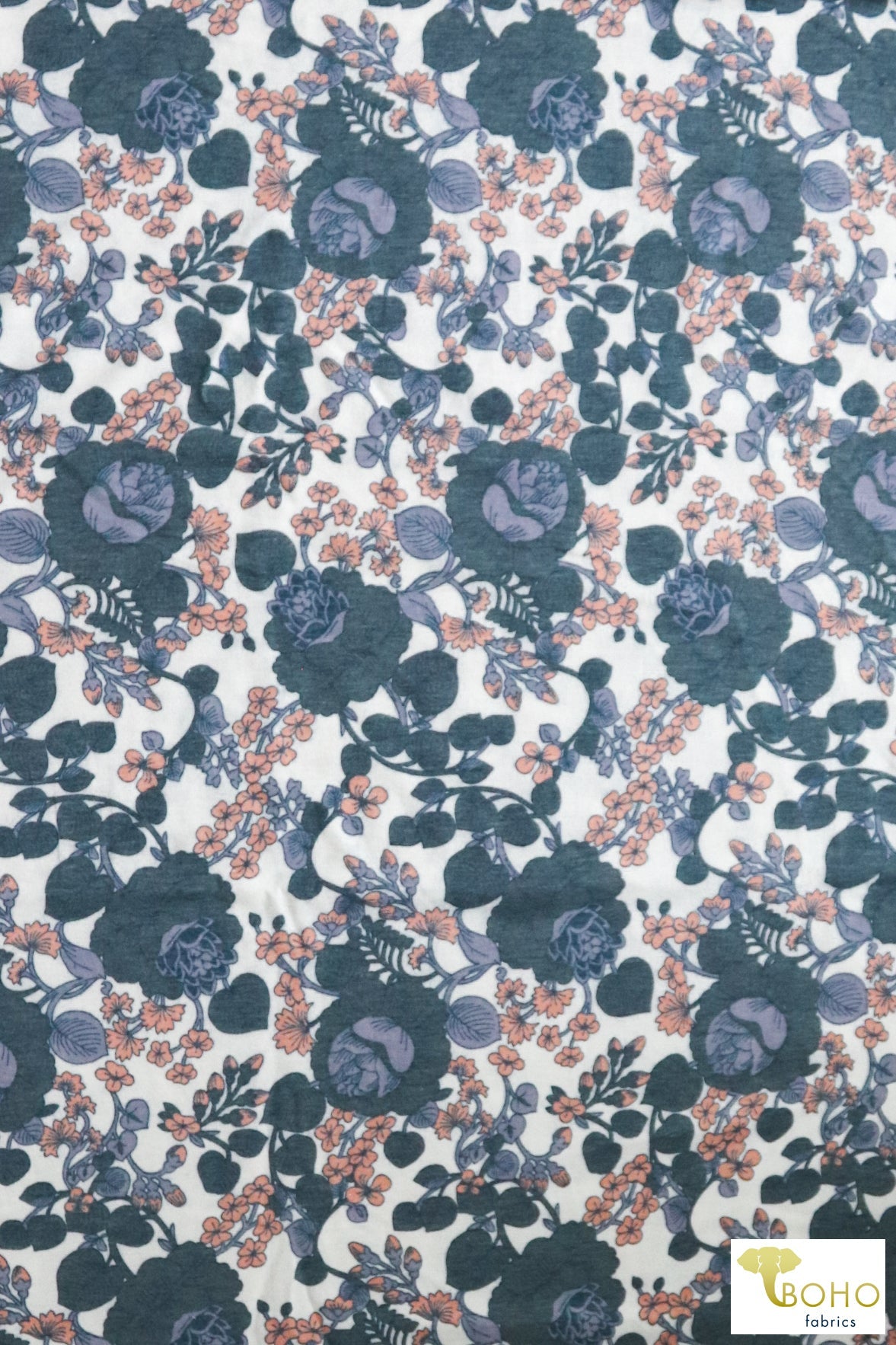 Botanical Print French Terry Short Grey Mix main image 1