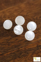 Luminous Ivory, Round Shank Buttons. 20L (12mm/ 1/2") Sold per Package of 25 - Boho Fabrics