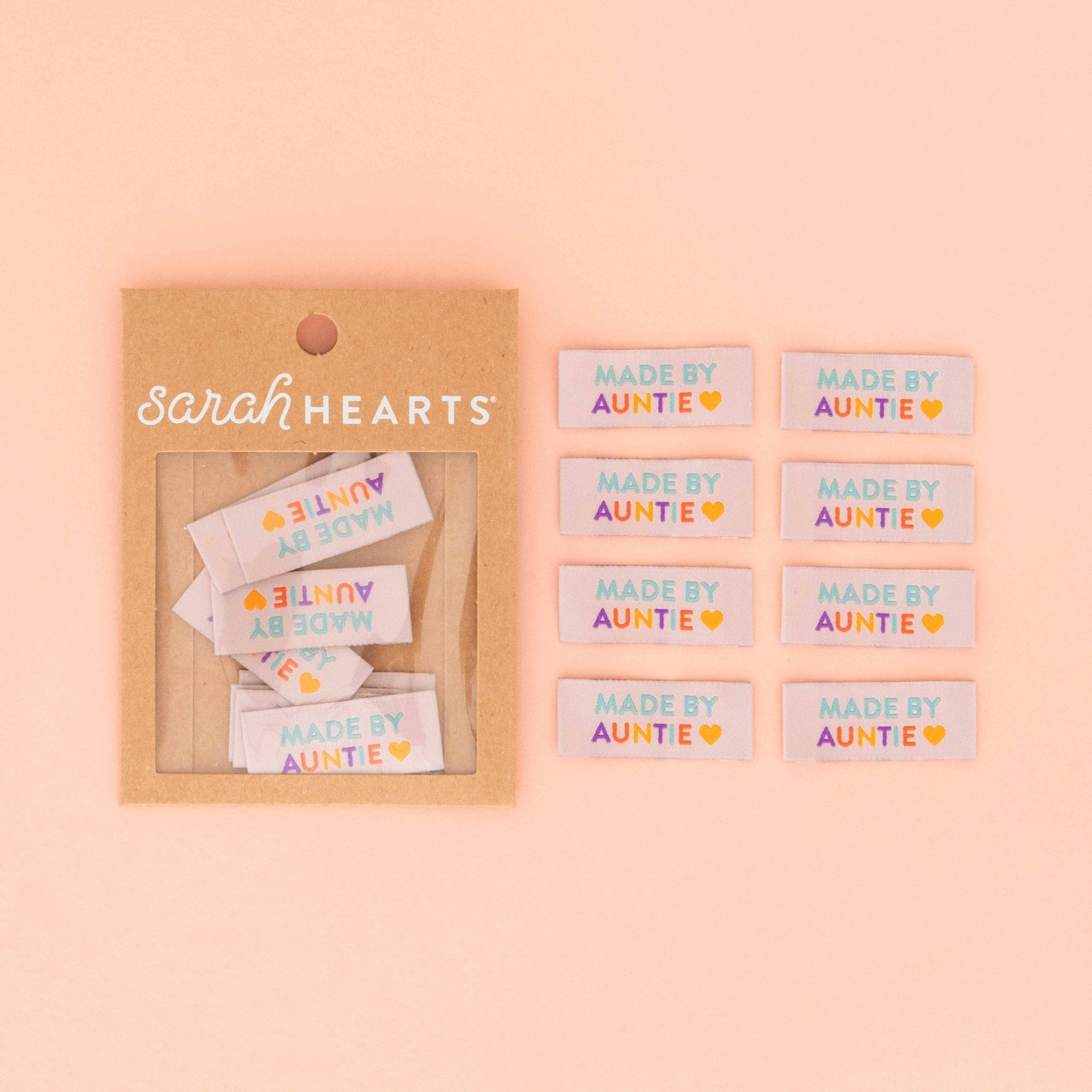 Made by Auntie -  Sewing Woven Clothing Label Tags - Boho Fabrics - Sew - in Labels