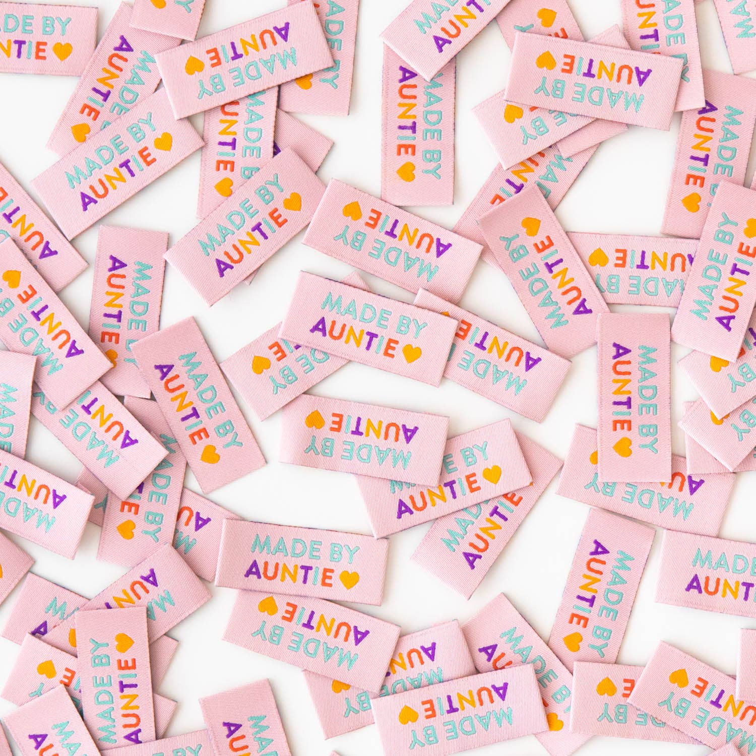 Made by Auntie -  Sewing Woven Clothing Label Tags - Boho Fabrics - Sew - in Labels