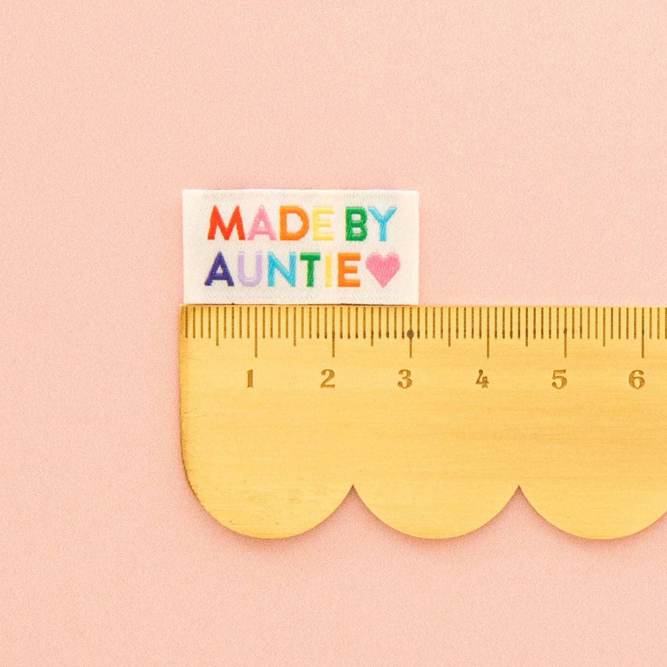 Made by Auntie Woven Sewing Labels Rainbow Colors - Boho Fabrics -