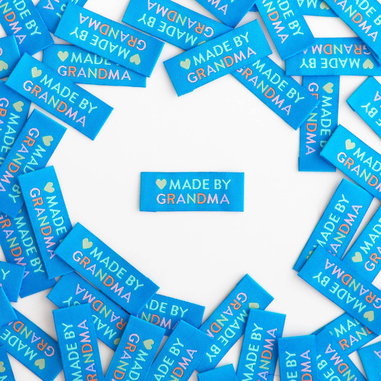 Made by Grandma -  Sewing Woven Clothing Label Tags - Boho Fabrics - Sew - in Labels