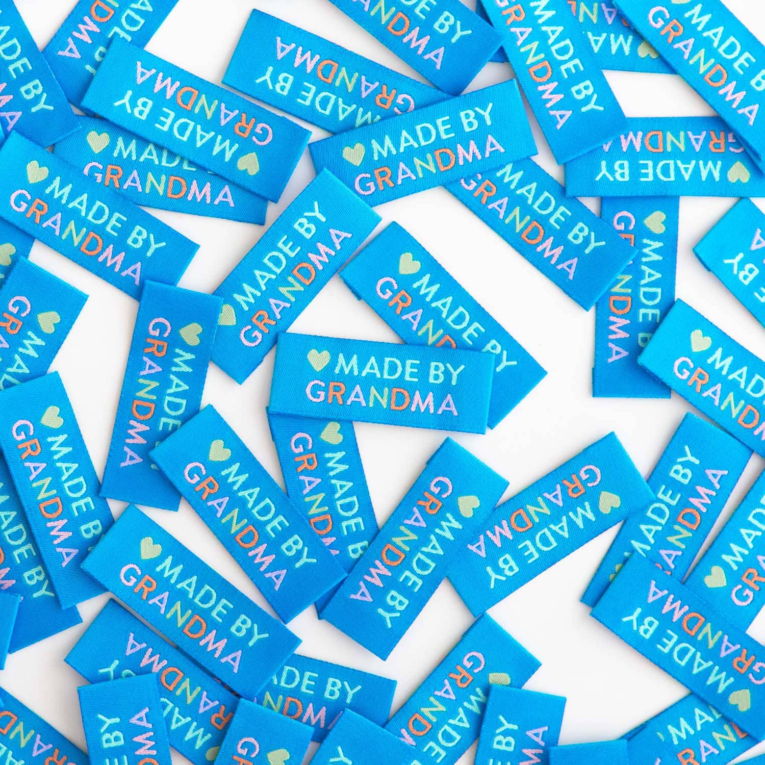 Made by Grandma -  Sewing Woven Clothing Label Tags - Boho Fabrics - Sew - in Labels