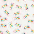 Made by Grandma Woven Sewing Labels Rainbow Colors - Boho Fabrics -