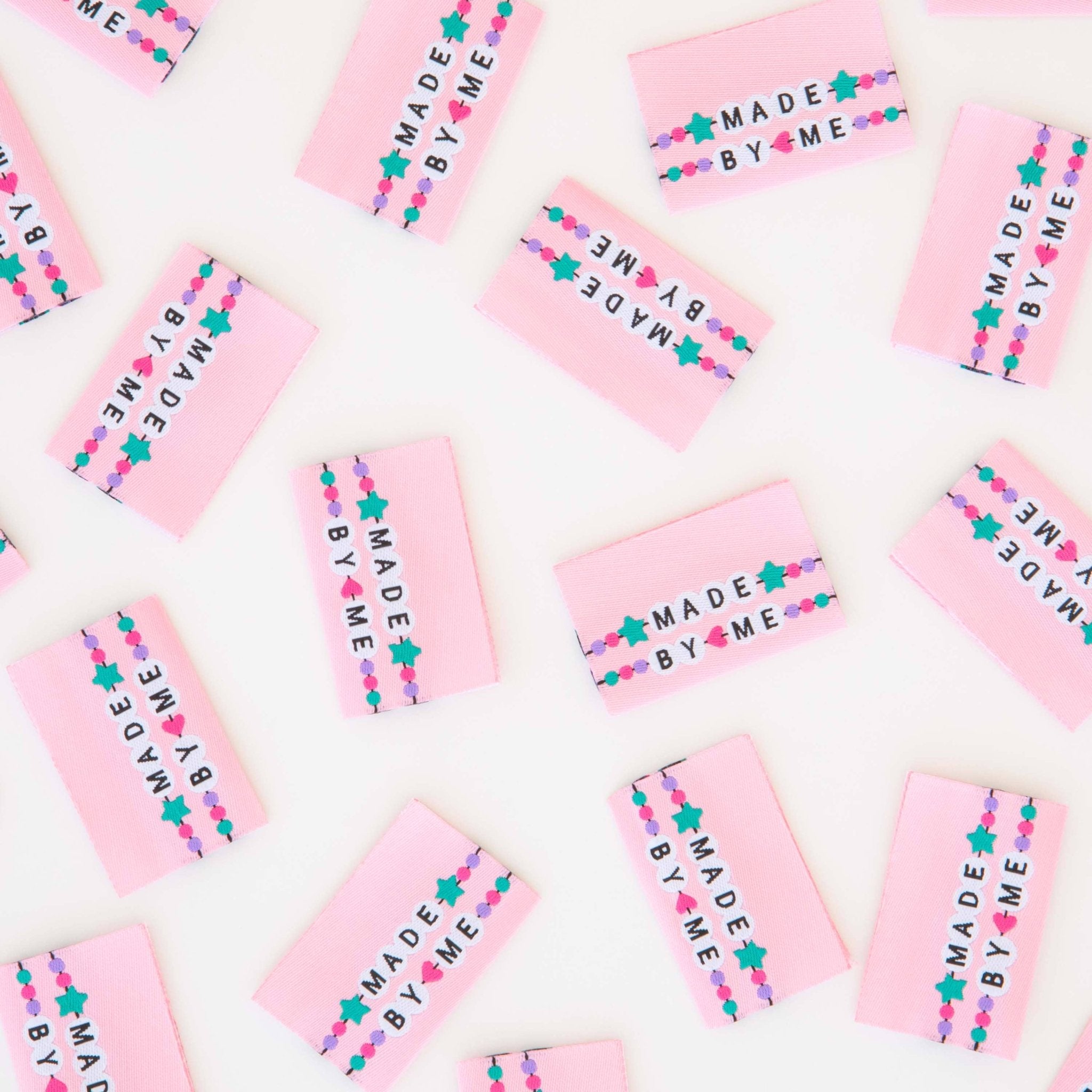 Made by Me Friendship Bracelet - Sewing Woven Labels - Boho Fabrics - Sew - in Labels