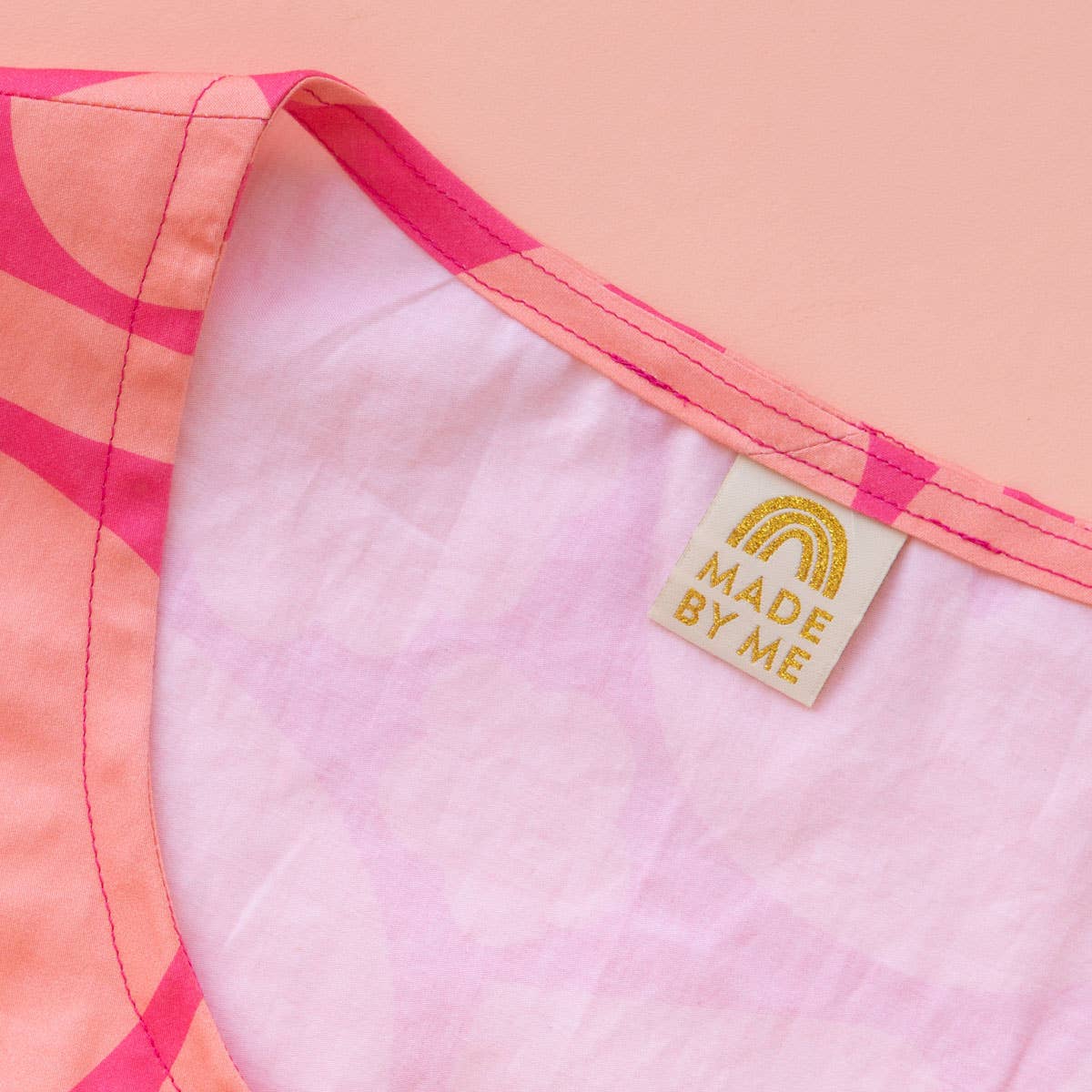 Made by Me - Gold Sewing Woven Clothing Label Tags - Boho Fabrics - 