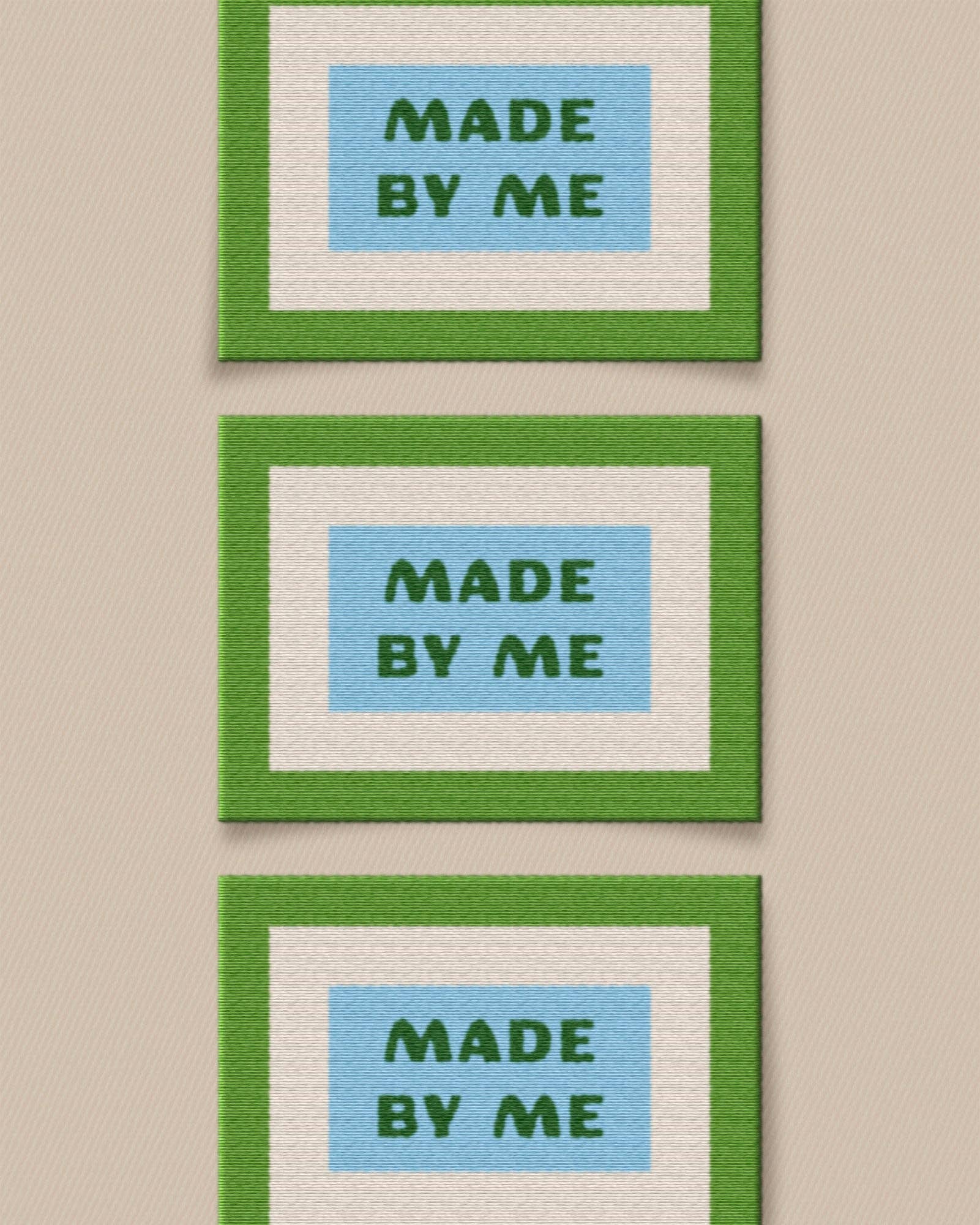 Made By Me Large Garment Labels - Boho Fabrics - Sew - in Labels