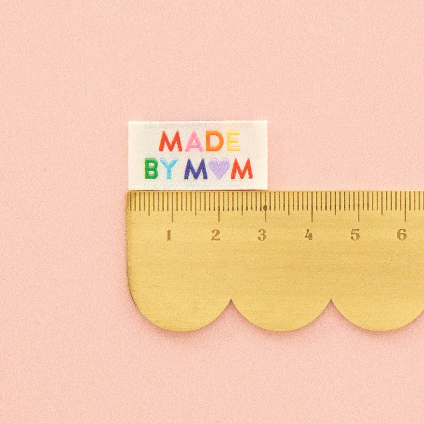 Made by Mom Woven Sewing Labels Rainbow Colors - Boho Fabrics -