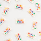 Made by Mom Woven Sewing Labels Rainbow Colors - Boho Fabrics -