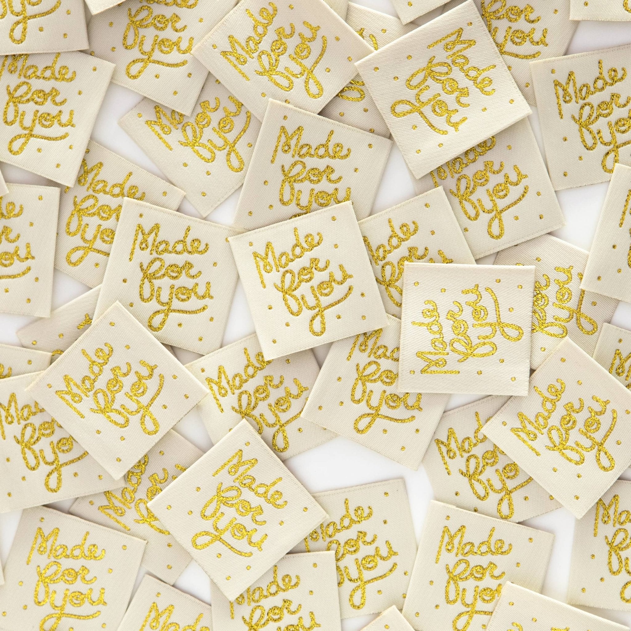 Made for You - Christmas Sewing Gift Tag Woven Labels - Boho Fabrics - Sew - in Labels