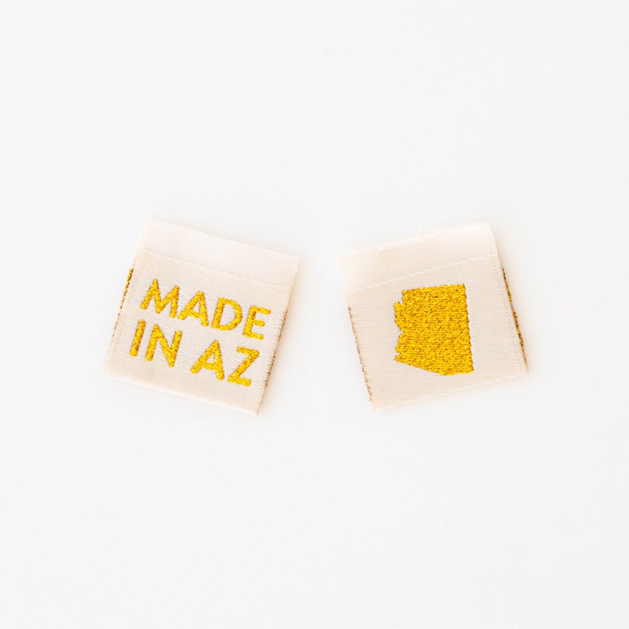 Made in My State Gold Woven Labels - Boho Fabrics -