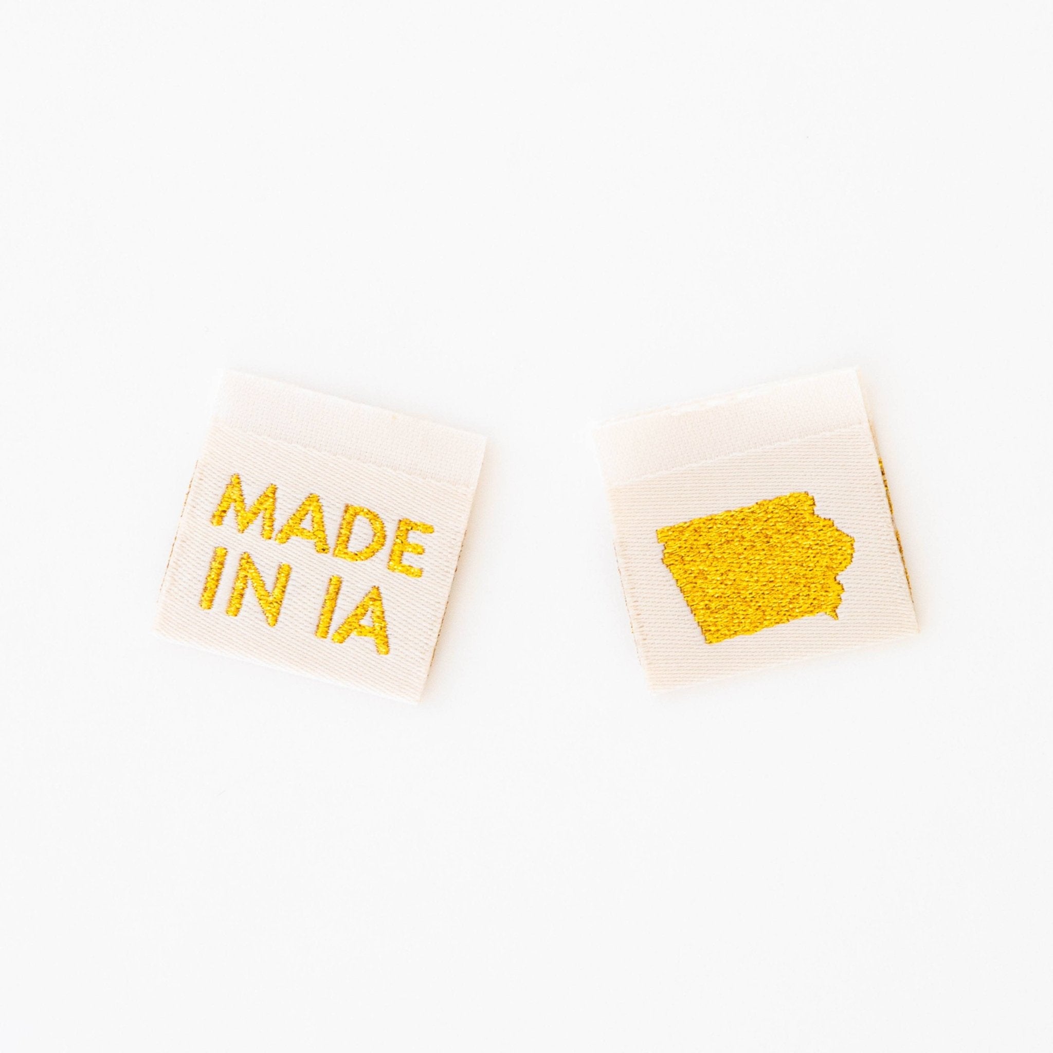 Made in My State Gold Woven Labels - Boho Fabrics -