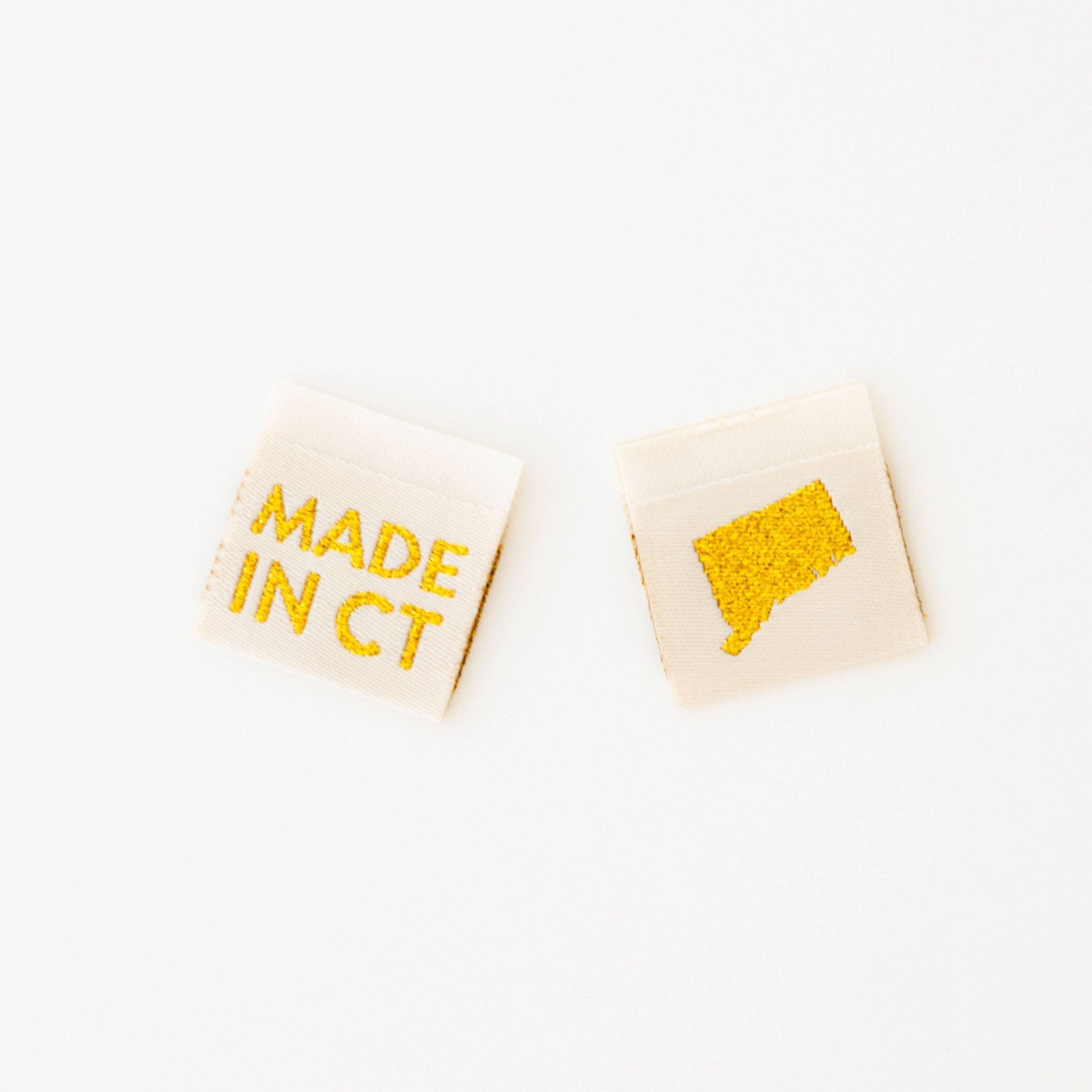 Made in My State Gold Woven Labels - Boho Fabrics -