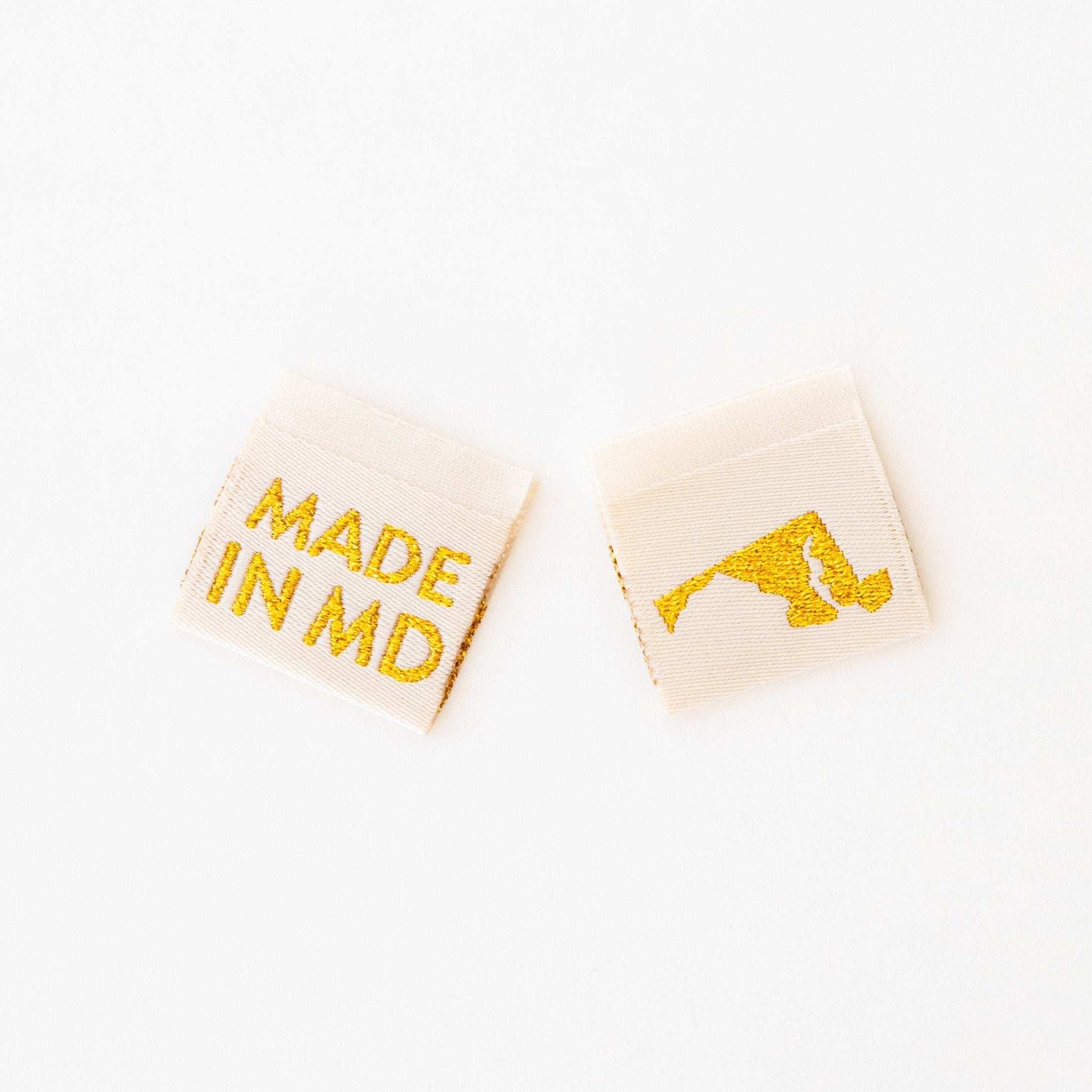 Made in My State Gold Woven Labels - Boho Fabrics -