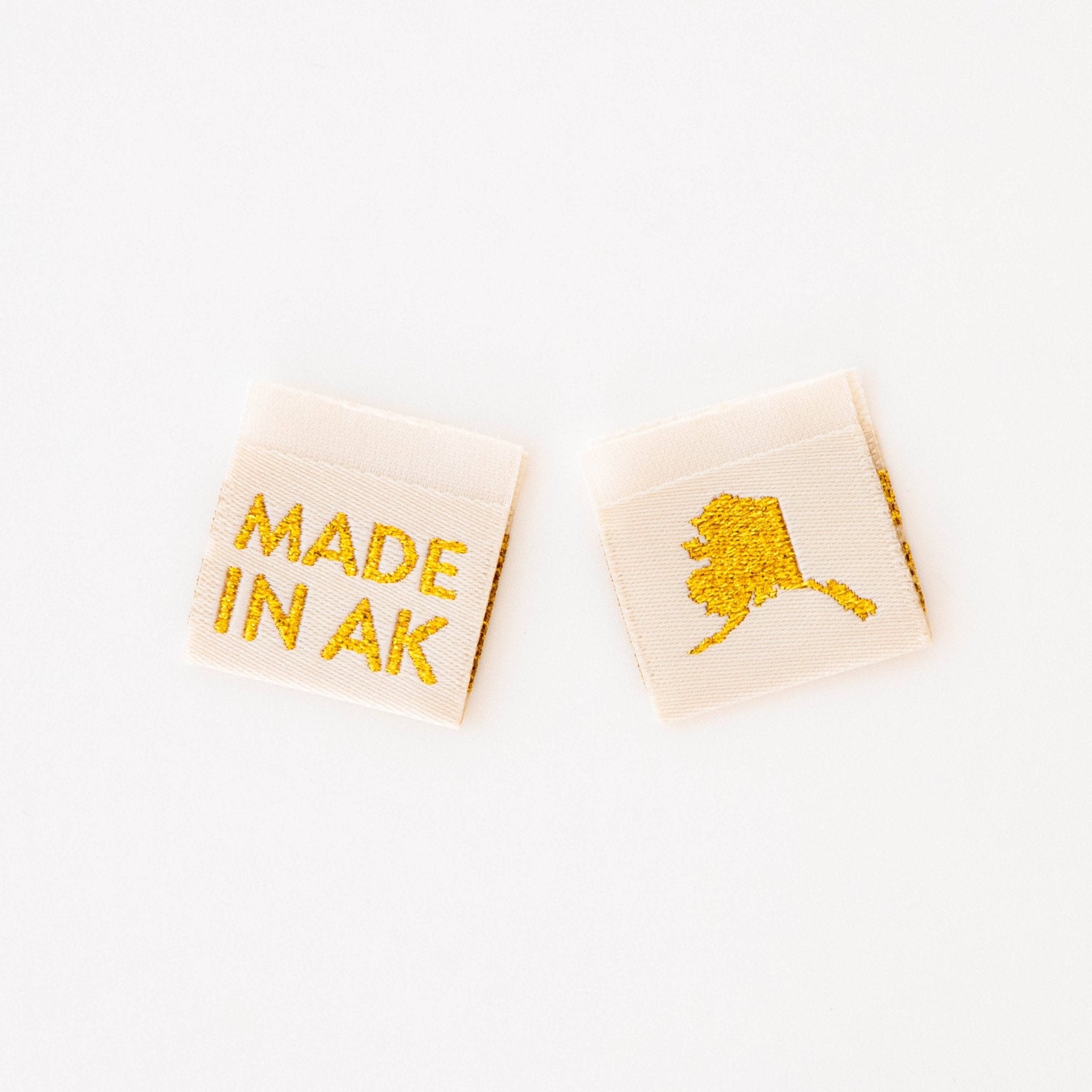 Made in My State Gold Woven Labels - Boho Fabrics -